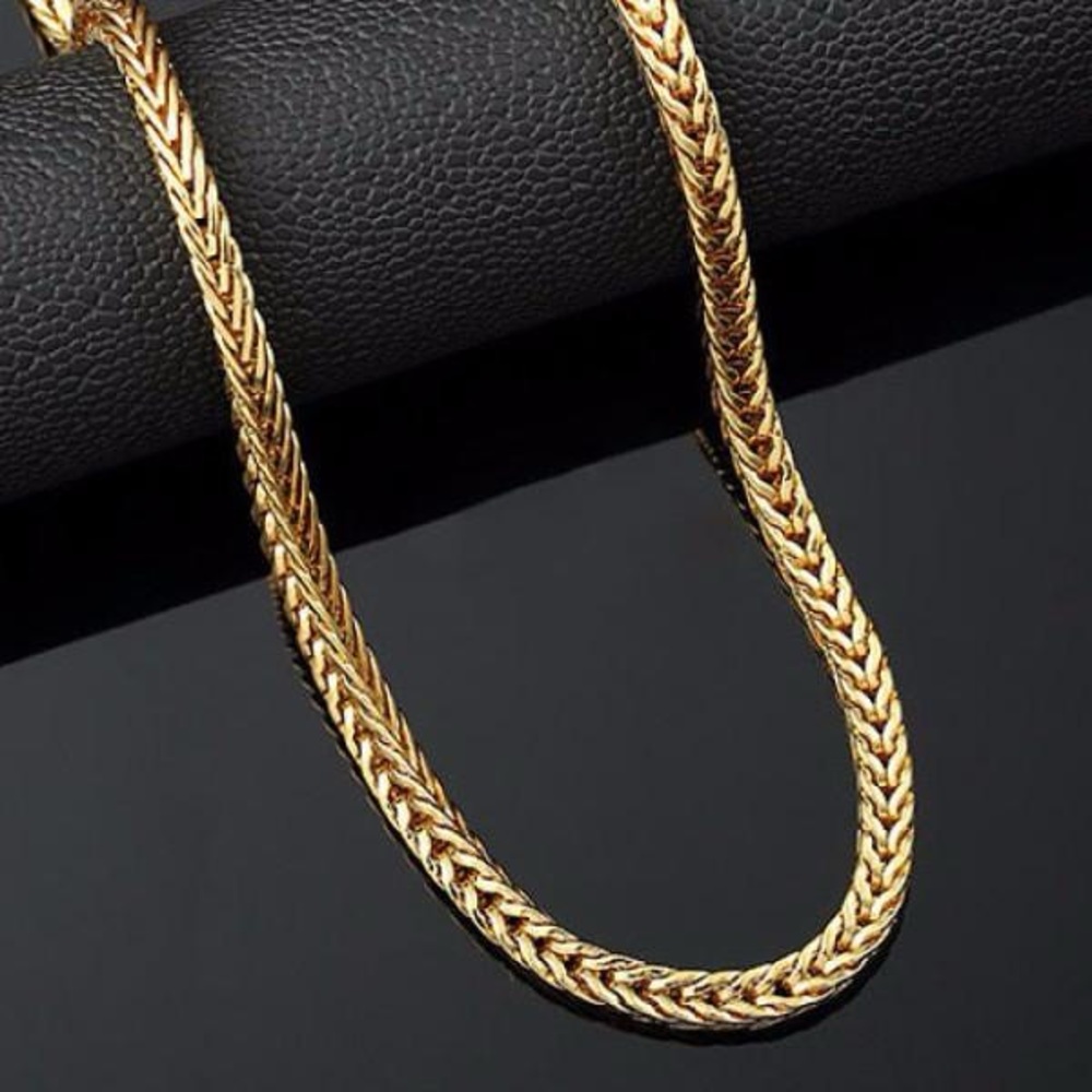 Gold Filled 6mm Foxtail Chain 24” – Brand New, Thick & Heavy - Dubai Import